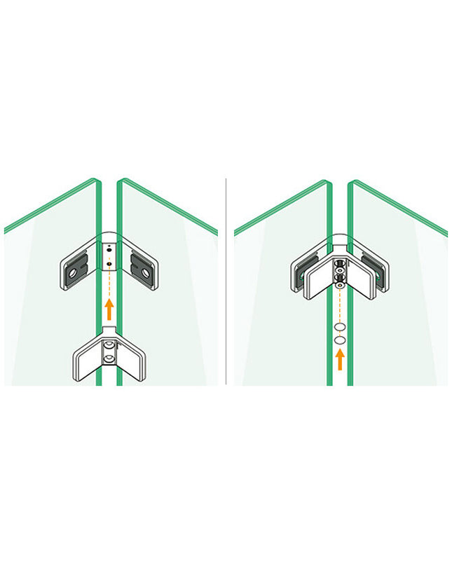 90° SATIN FIXED CLIP