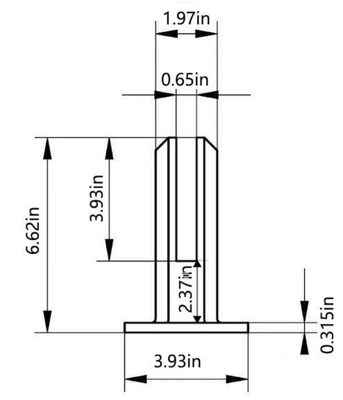 SPIGOT SATIN AJUSTABLE EN ACIER INOXYDABLE  DUPLEX 2205